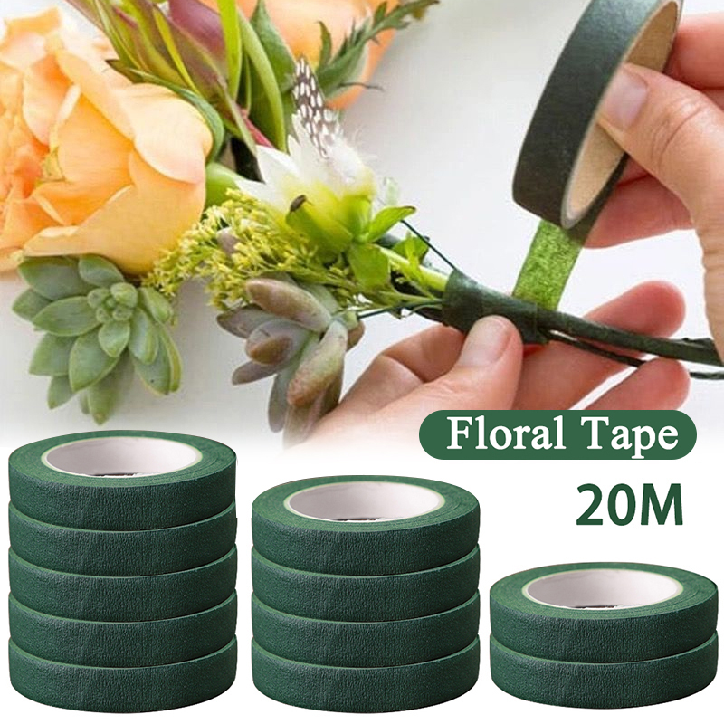 Florist Supply Ribbon - Floriculture Tape Self-adhesive Bouquet Floral Stem