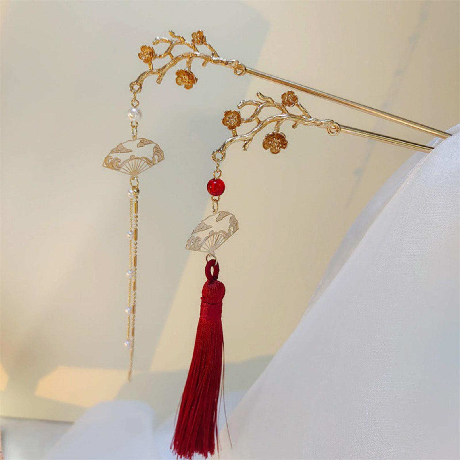 Florist Supplies - Retro Flower Tassel Hairpin For Women