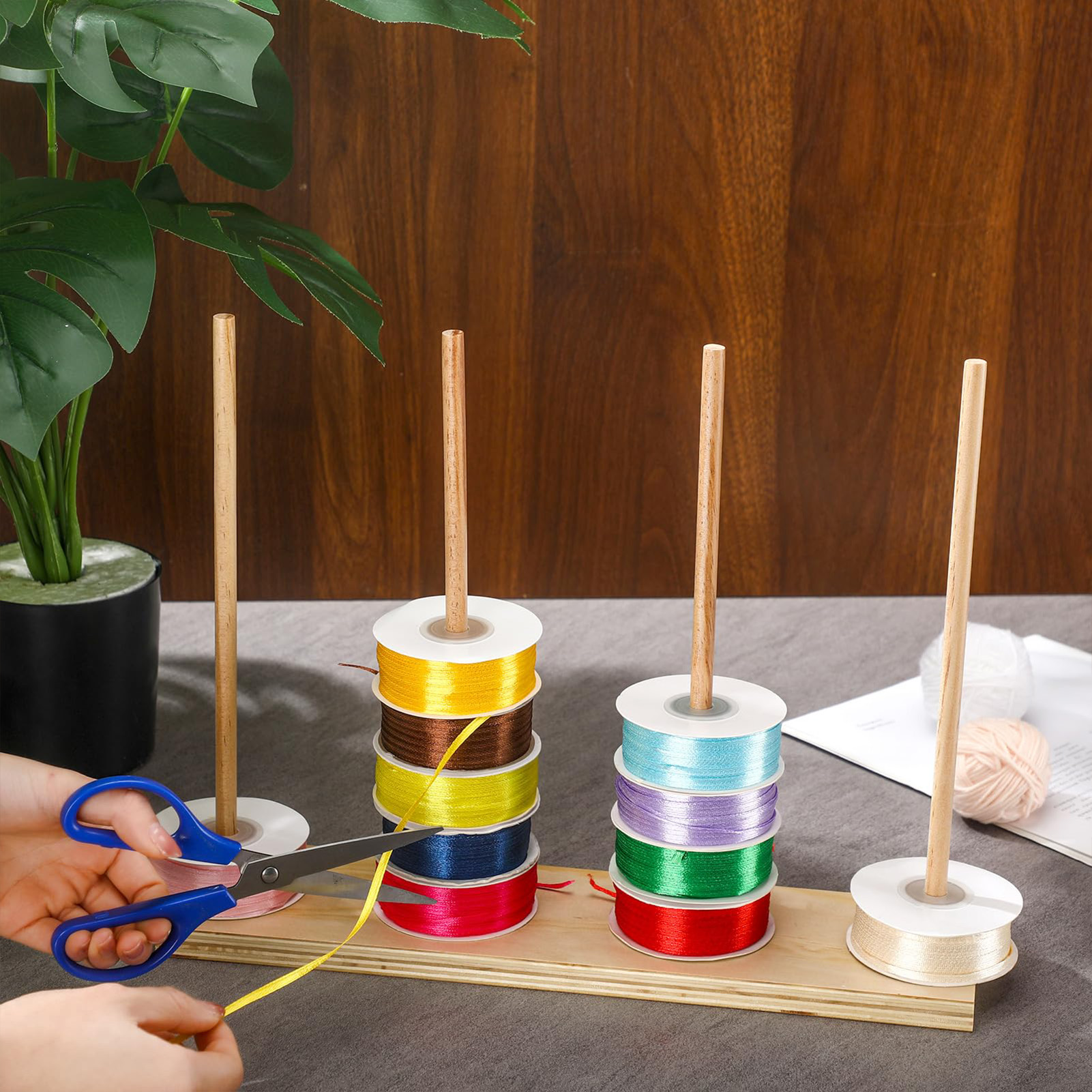 Wooden Ribbon Rack Storage Org - огляд і ціна Florist Supply Ribbon