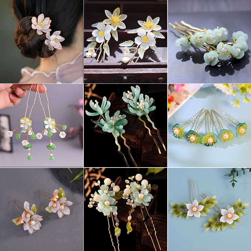 1Pair Vintage Hairpin Glazed F - огляд і ціна Florist Supplies