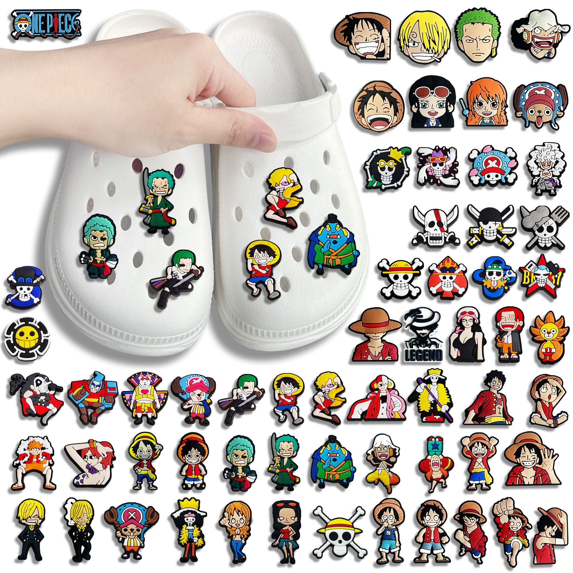 2-30pcs One Piece Luffy Crocs  - огляд і ціна Florist Supplies