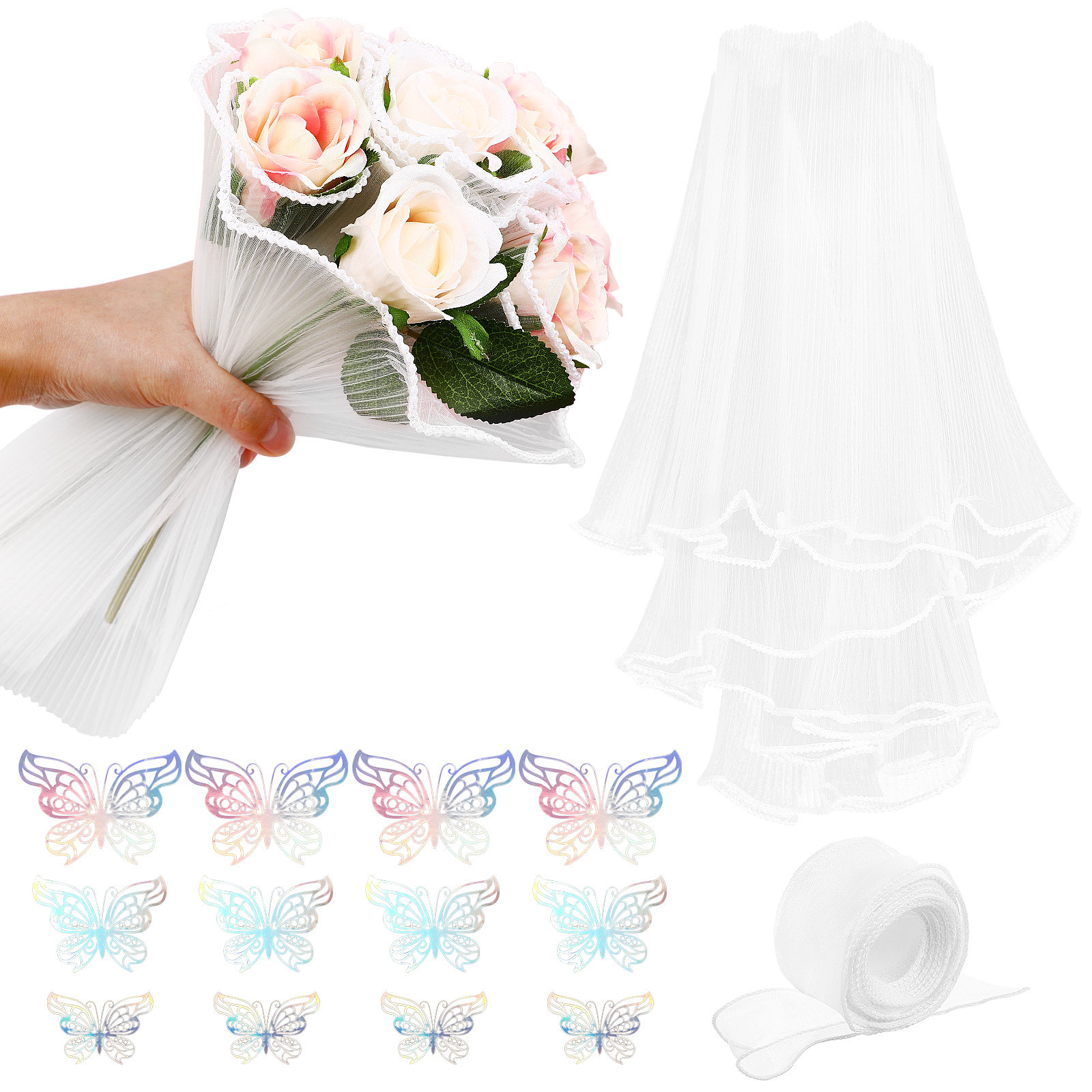1Set Flower Bouquet Wrapping P - огляд і ціна Florist Supply Ribbon