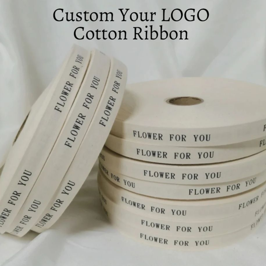 Custom Logo Cotton Ribbon for  - огляд і ціна Florist Supply Ribbon