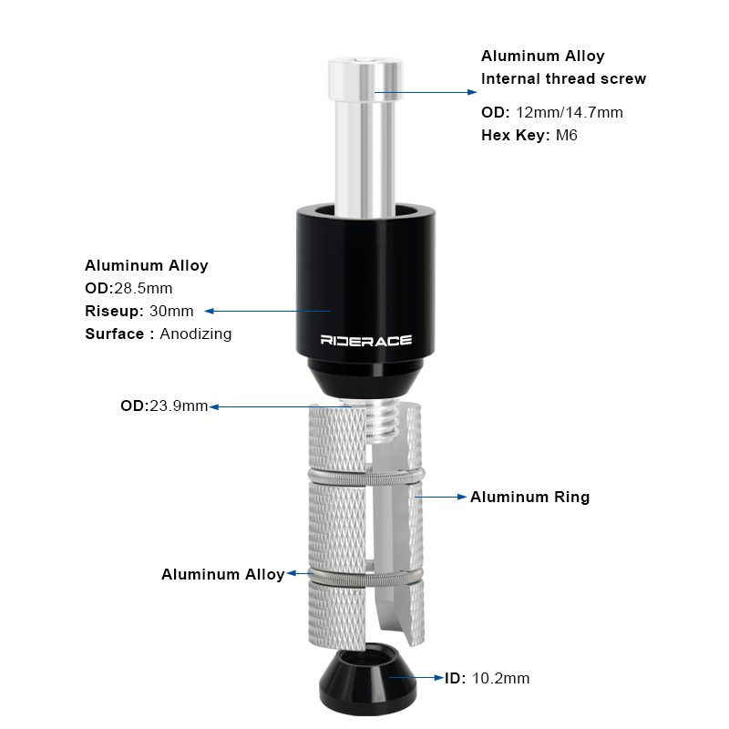 Bicycle Handlebar Stem Height  - огляд і ціна Stem Extender Tube