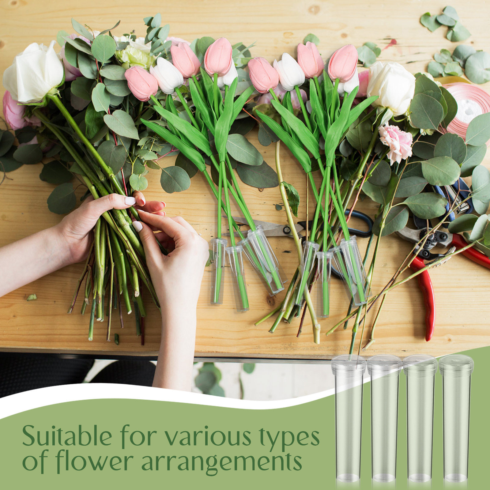 100Pcs Flower Water Tubes Univ - огляд і ціна Easy Florist Supply