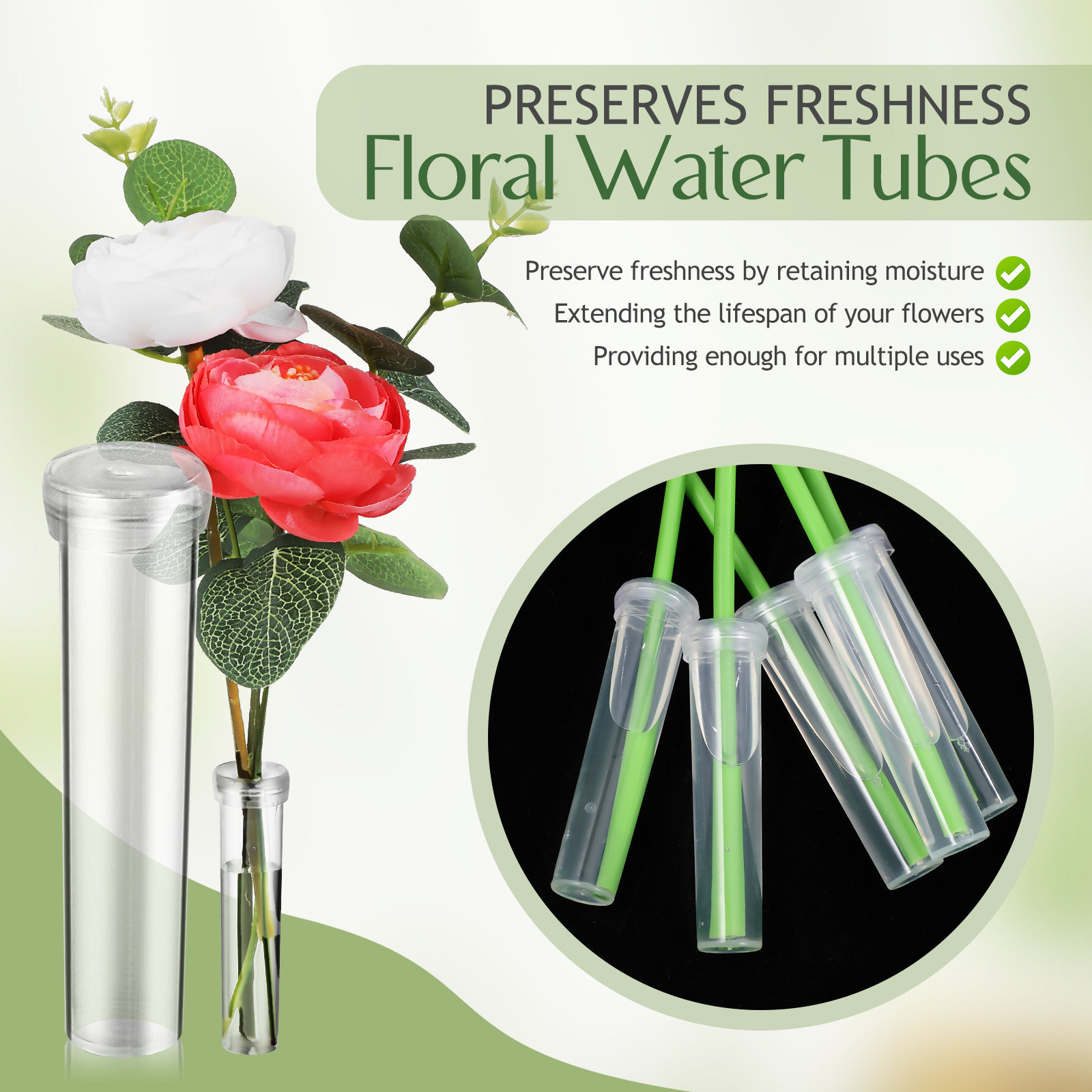 100Pcs Flower Water Tubes Univ - огляд і ціна Easy Florist Supply