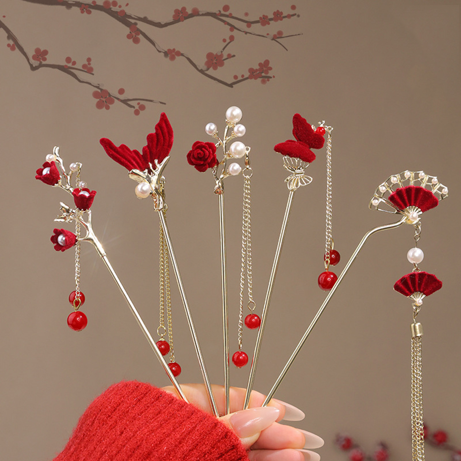 Chinese Style Rose Flower Hair - огляд і ціна Florist Supplies