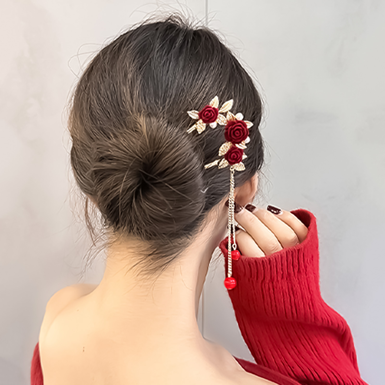 Chinese Style Rose Flower Hair - огляд і ціна Florist Supplies