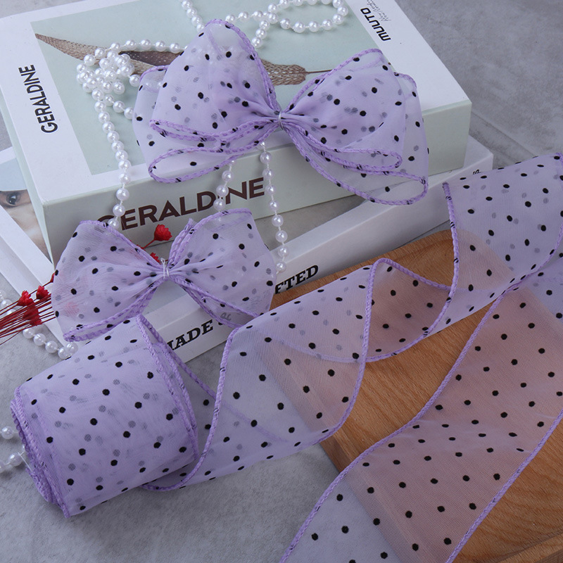 50Yards Gauze with Dots Decora - огляд і ціна Florist Supply Ribbon