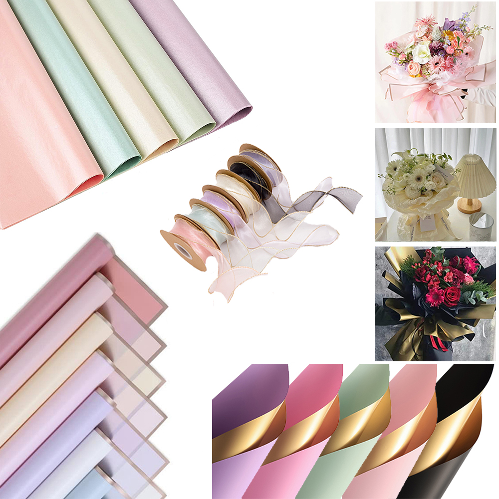 Colors Bouquet Gold Edge Doubl - огляд і ціна Florist Supply Ribbon