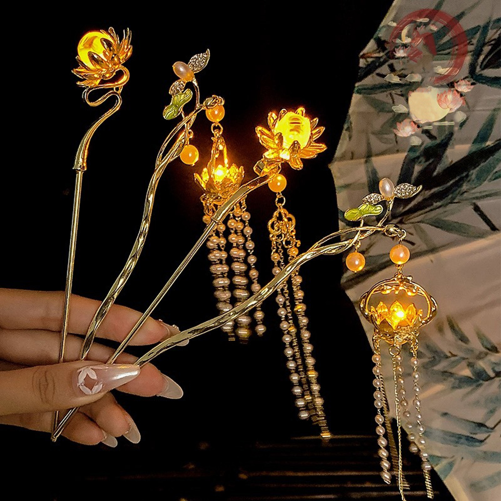 Luminous Flower Hairpin For Wo - огляд і ціна Florist Supplies