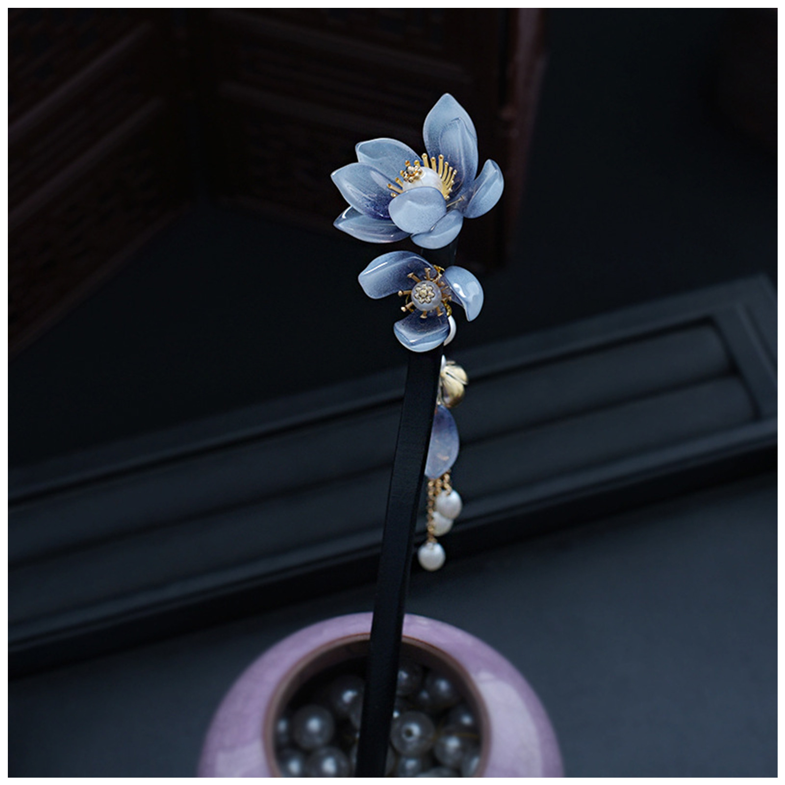 Blue Flower Hair Stick Vintage - огляд і ціна Florist Supplies