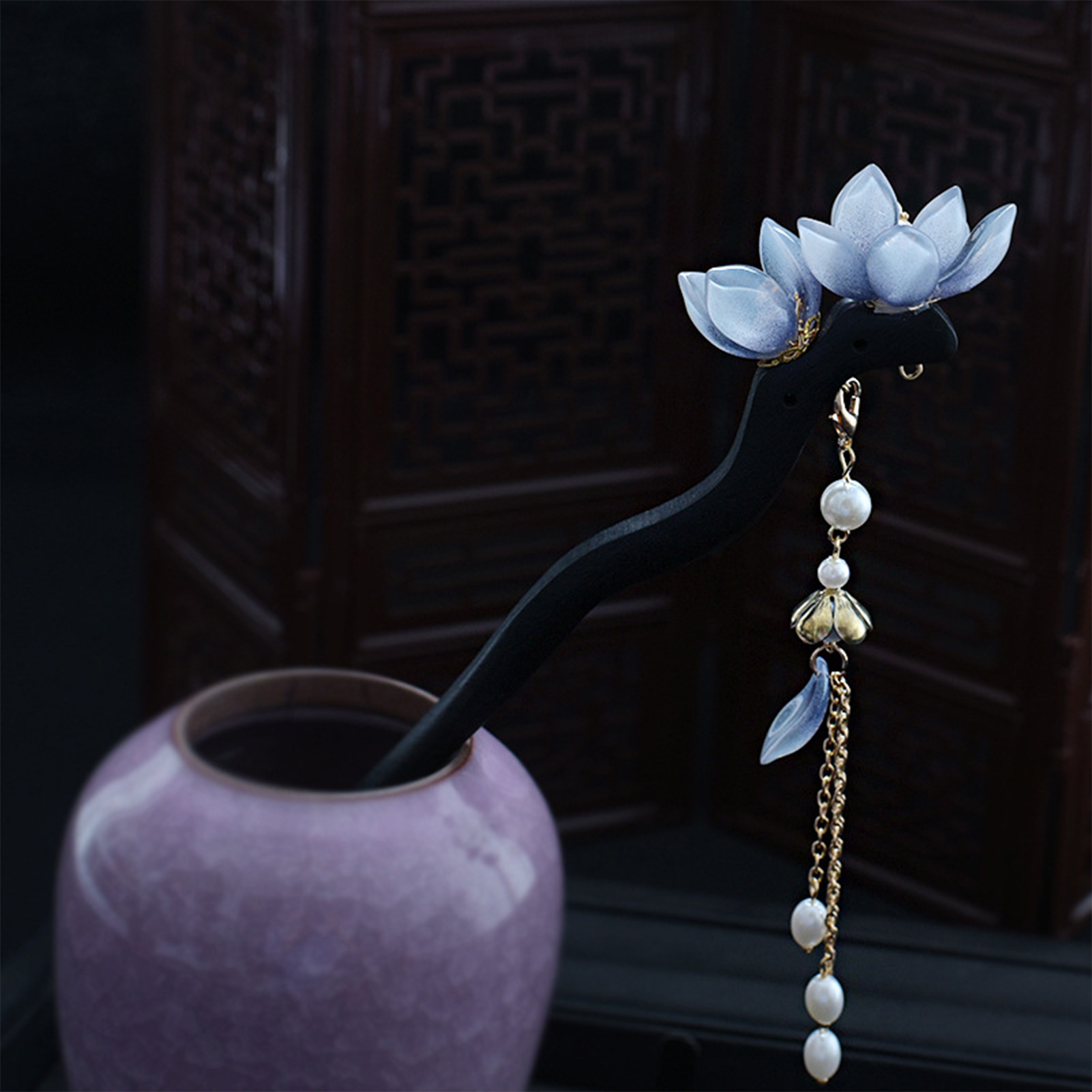 Blue Flower Hair Stick Vintage - огляд і ціна Florist Supplies