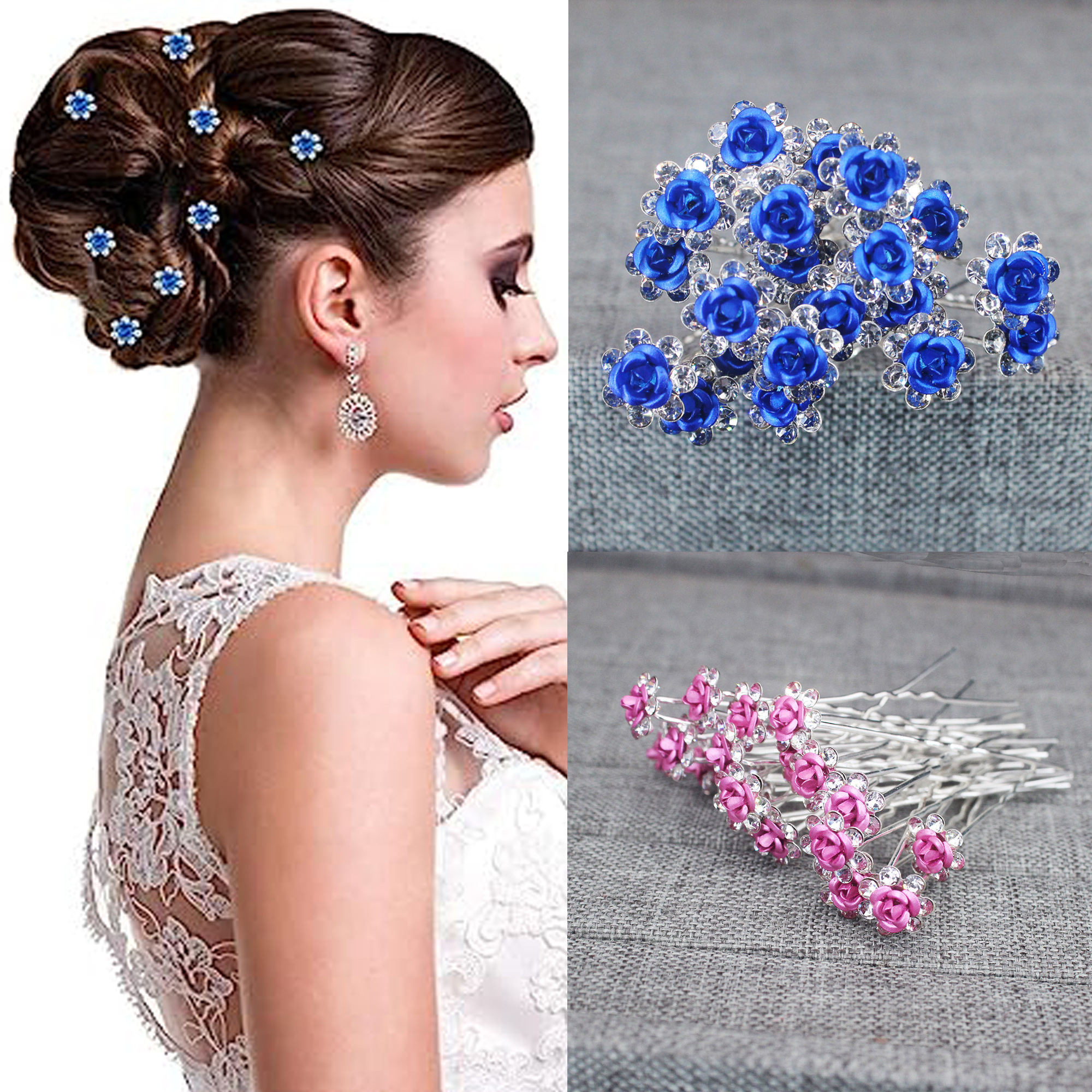 20PCS Rose Flower Rhinestone H - огляд і ціна Florist Supplies